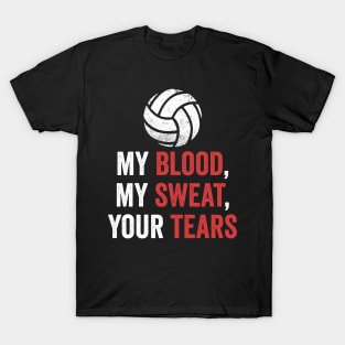 Volleyball Gift My Blood My Sweat Your Tears T-Shirt